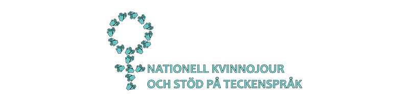 Logotyp - Nationell Kvinnojour och stöd på teckenspråk.